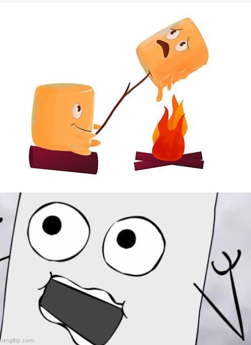 Marshmallow cannibalism | image tagged in marshmallow people screaming,marshmallow,cannibalism,marshmallows,dark humor,memes | made w/ Imgflip meme maker