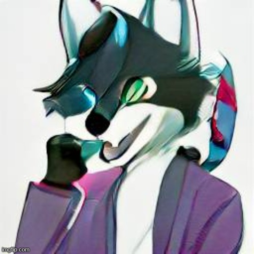 searched "furry" on a website called Craiyon (Art created by AI, no creditable artist) | made w/ Imgflip meme maker