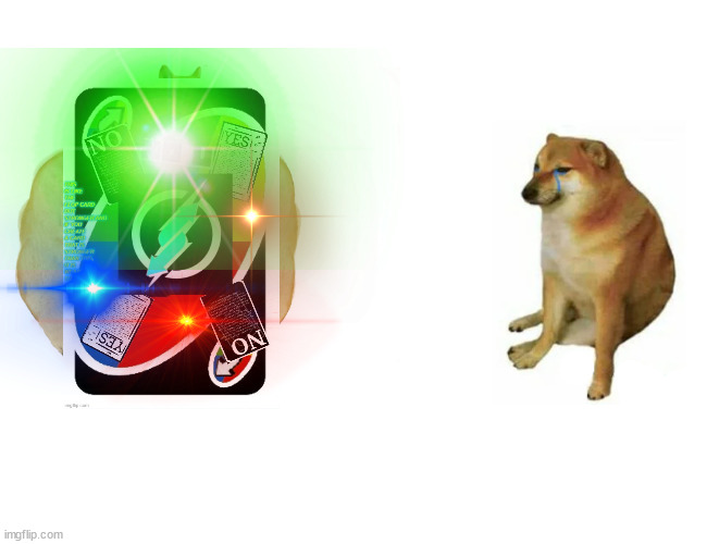 the mastered mastered glowing ultra no u | image tagged in memes,buff doge vs cheems | made w/ Imgflip meme maker