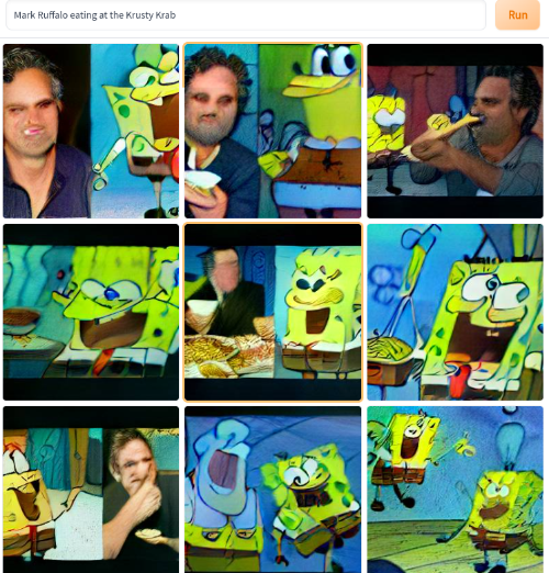 Mark Ruffalo eating at the Krusty Krab Blank Meme Template