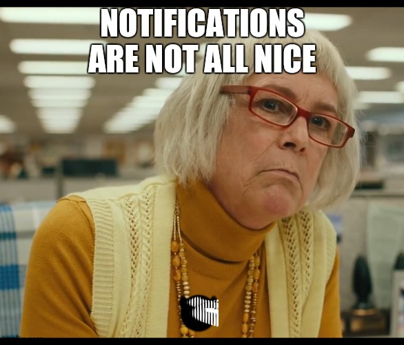 Auditor Bitch | NOTIFICATIONS ARE NOT ALL NICE ? | image tagged in auditor bitch | made w/ Imgflip meme maker