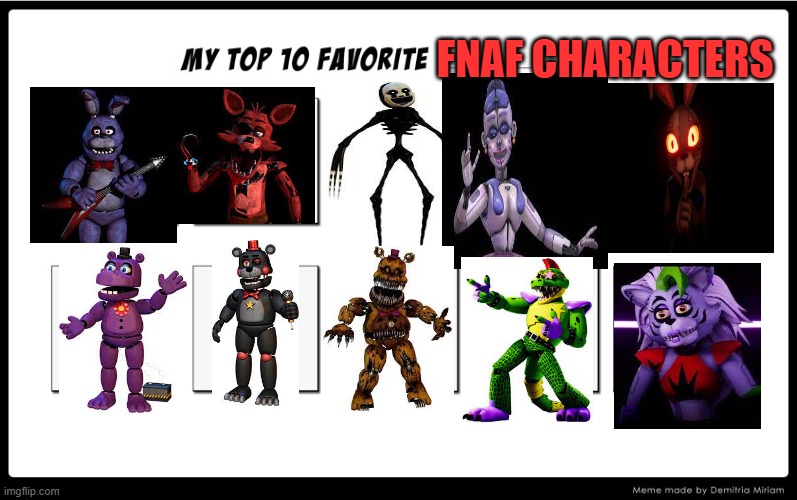 My favourite fnaf characters in anime form