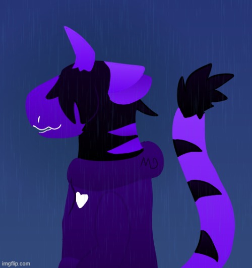 rainy lil lineless side shot (my art and character) | image tagged in furry,art,drawings | made w/ Imgflip meme maker