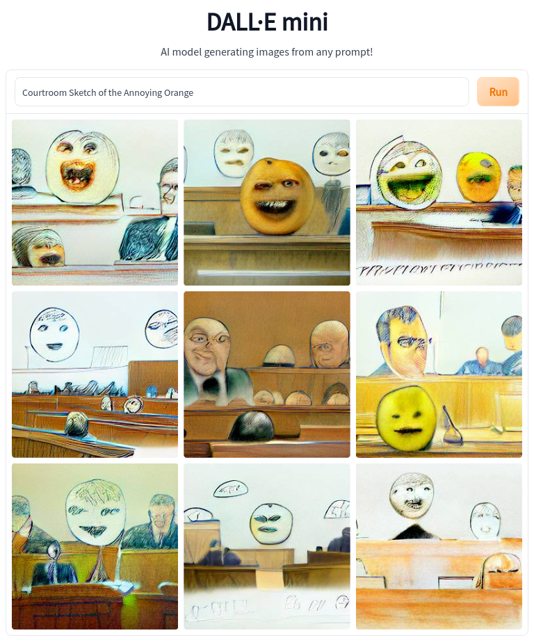 Courtroom Sketch of the Annoying Orange Blank Meme Template