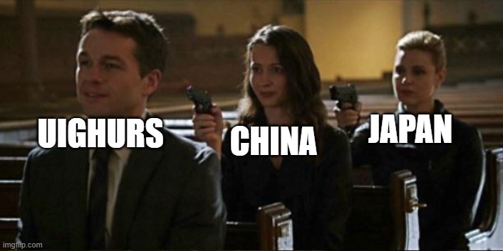 Assassination Chain (shortened) | JAPAN; UIGHURS; CHINA | image tagged in assassination chain shortened,history memes | made w/ Imgflip meme maker