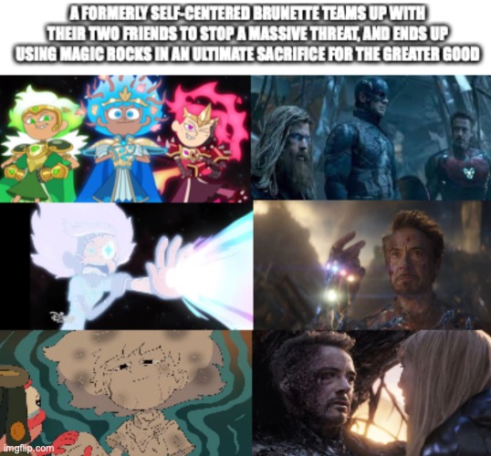 Boonchuy and Iron Man | image tagged in amphibia,avengers endgame,memes,comparison,mcu,disney | made w/ Imgflip meme maker