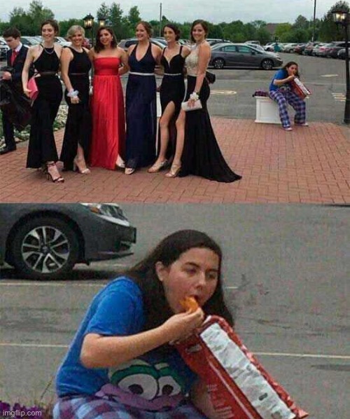 Girl eating chips | image tagged in girl eating chips | made w/ Imgflip meme maker