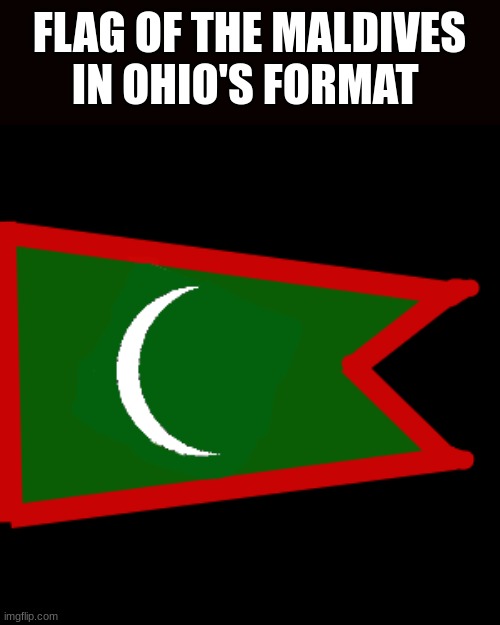 gift to lady nightstalker | FLAG OF THE MALDIVES IN OHIO'S FORMAT | image tagged in art,flag | made w/ Imgflip meme maker