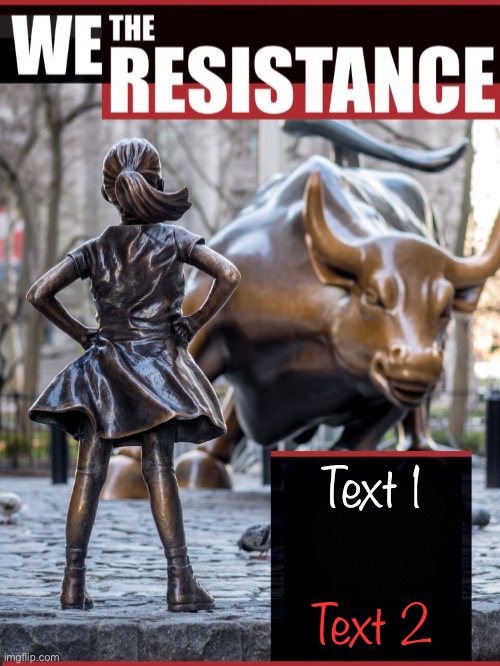 We the resistance blank template | Text 1; Text 2 | image tagged in we the resistance blank template | made w/ Imgflip meme maker