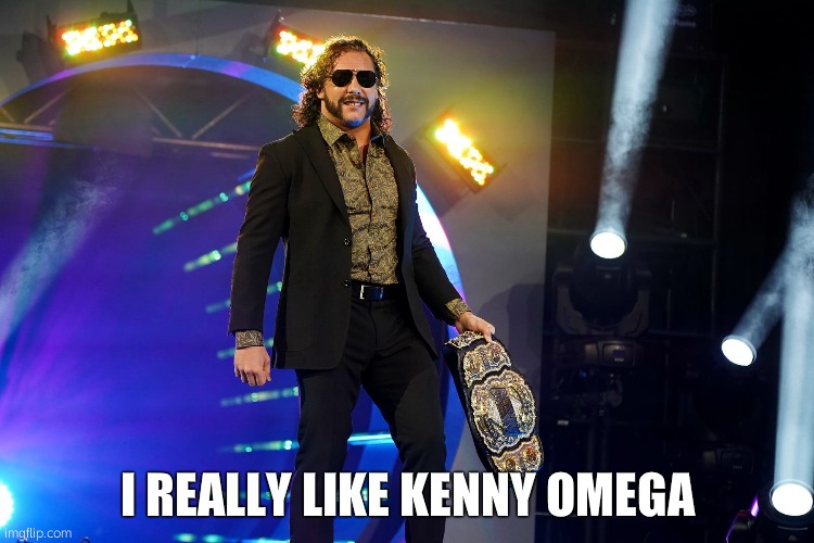 good wrestler | I REALLY LIKE KENNY OMEGA | image tagged in kenny omega aew 23 | made w/ Imgflip meme maker