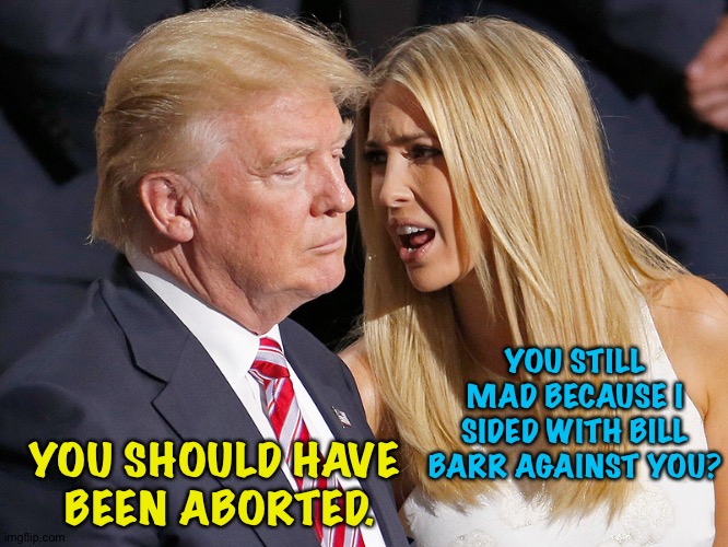 YOU STILL MAD BECAUSE I SIDED WITH BILL BARR AGAINST YOU? YOU SHOULD HAVE
 BEEN ABORTED. | made w/ Imgflip meme maker
