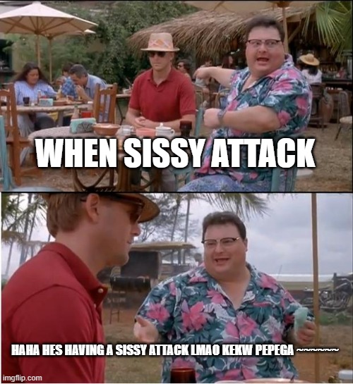 See Nobody Cares Meme | WHEN SISSY ATTACK; HAHA HES HAVING A SISSY ATTACK LMAO KEKW PEPEGA ~~~~~~ | image tagged in memes,see nobody cares | made w/ Imgflip meme maker