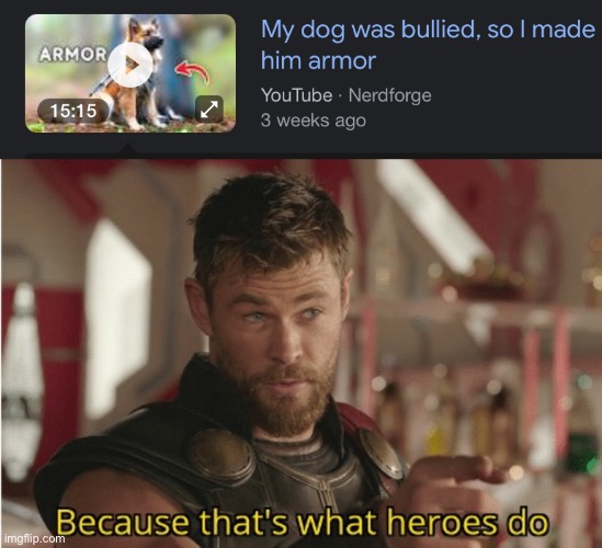 :) | image tagged in that s what heroes do,dogs,wholesome,marvel | made w/ Imgflip meme maker