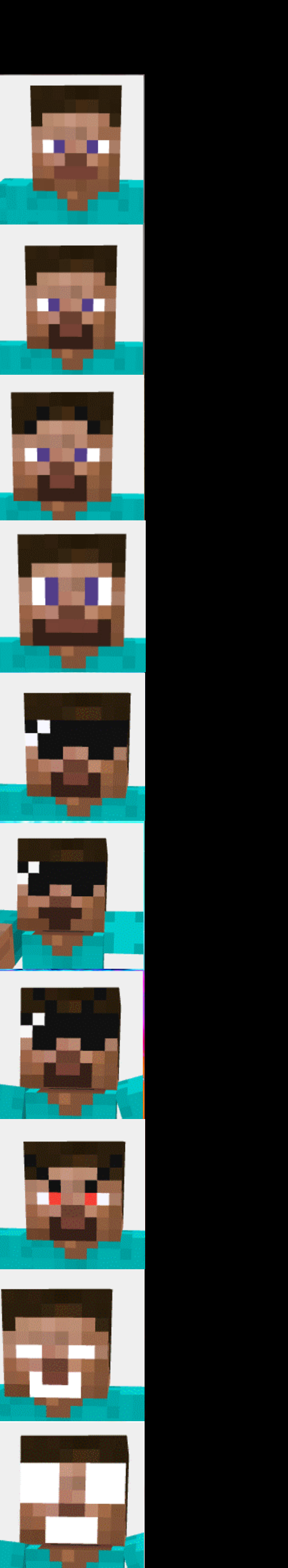 High Quality steve becoming canny Blank Meme Template
