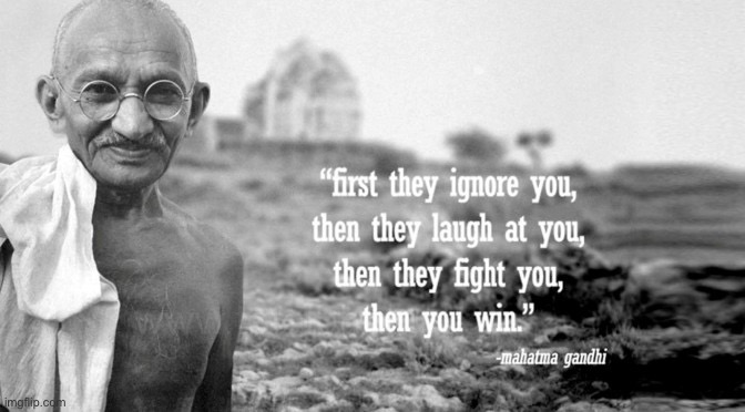 Mahatma Gandhi quote - Imgflip