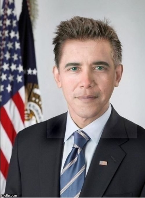 WHITE OBAMA | image tagged in fehkgwihtui3kwhq | made w/ Imgflip meme maker