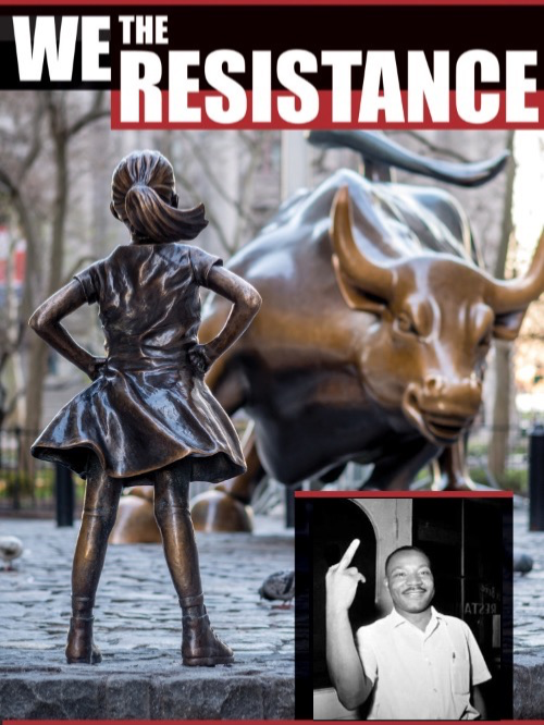 Resistance Party logo MLK middle finger Blank Meme Template