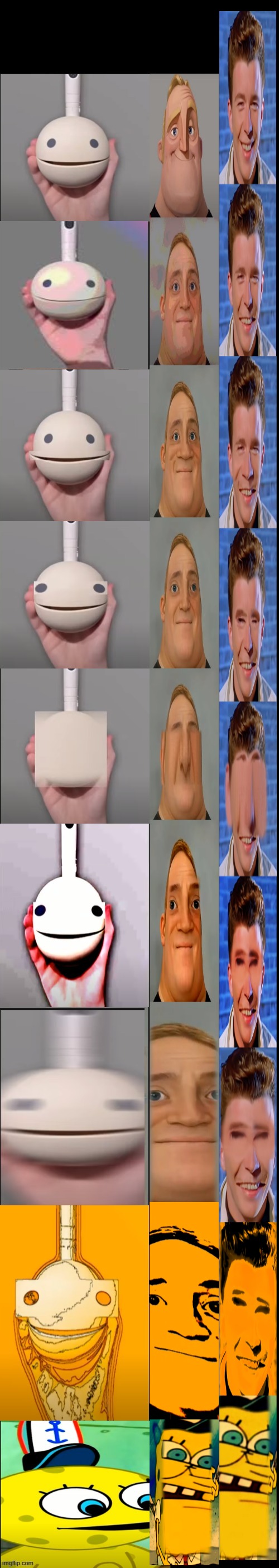 otamatone,mr incredible and rick becoming idiot | image tagged in otamatone becoming idiot | made w/ Imgflip meme maker