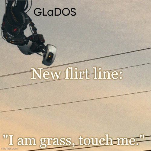 New flirt line:; "I am grass, touch me." | image tagged in template | made w/ Imgflip meme maker