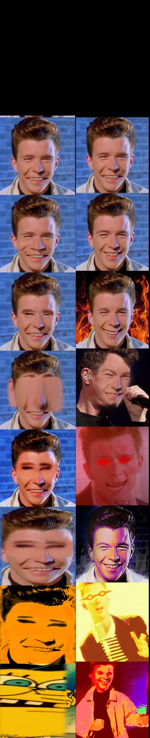 Rick Astley Becoming Idiot | image tagged in rick astley becoming idiot | made w/ Imgflip meme maker