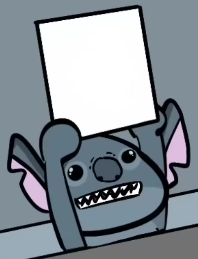 Stitch Holding Up Paper Blank Meme Template