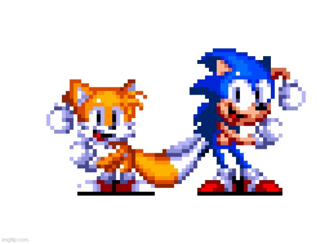 image tagged in sonic and tails dancing | made w/ Imgflip meme maker