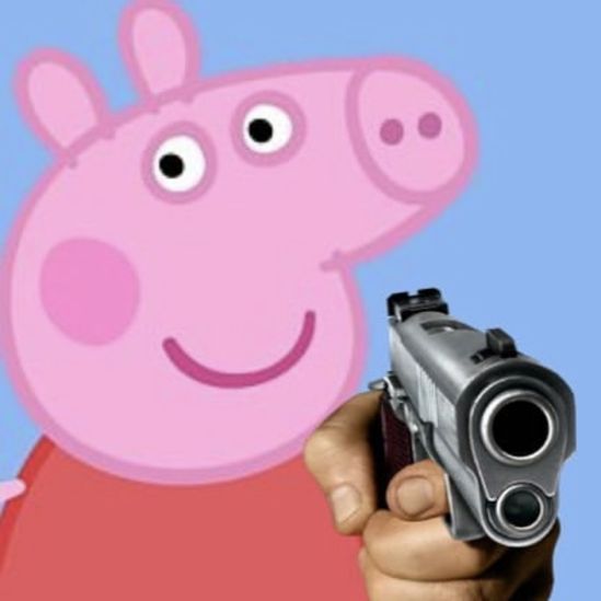 Peppa pig point gun Blank Meme Template