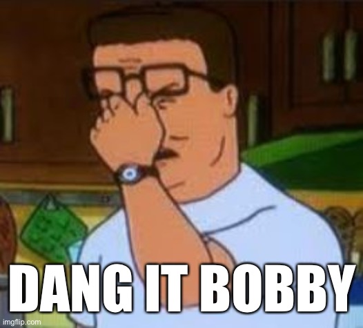 Dang it Bobby | DANG IT BOBBY | image tagged in dang it bobby | made w/ Imgflip meme maker