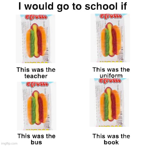 I would go to school if | image tagged in i would go to school if | made w/ Imgflip meme maker