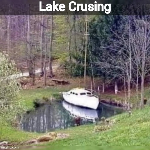 Cruise | image tagged in lake,boat | made w/ Imgflip meme maker