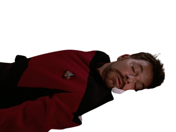 High Quality Commander Riker Asleep Blank Meme Template