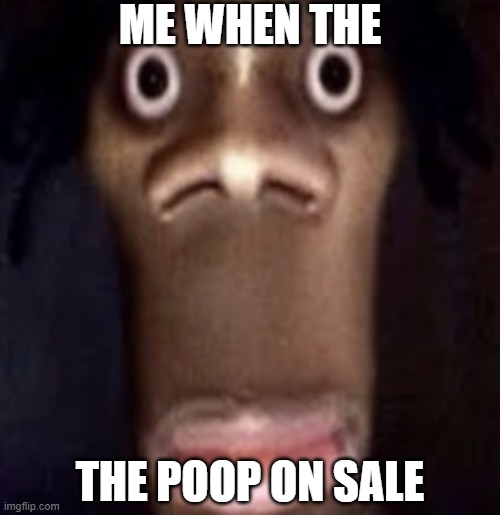 when poop on sale | ME WHEN THE; THE POOP ON SALE | image tagged in quandale dingle | made w/ Imgflip meme maker