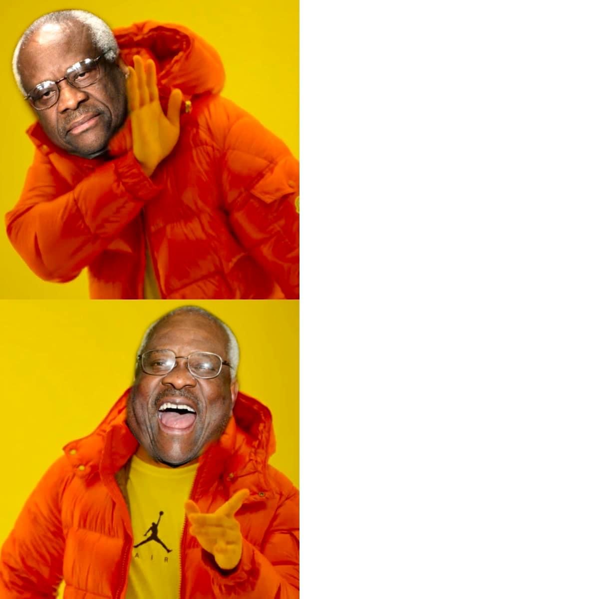 High Quality Clarence Thomas hotline bling Blank Meme Template