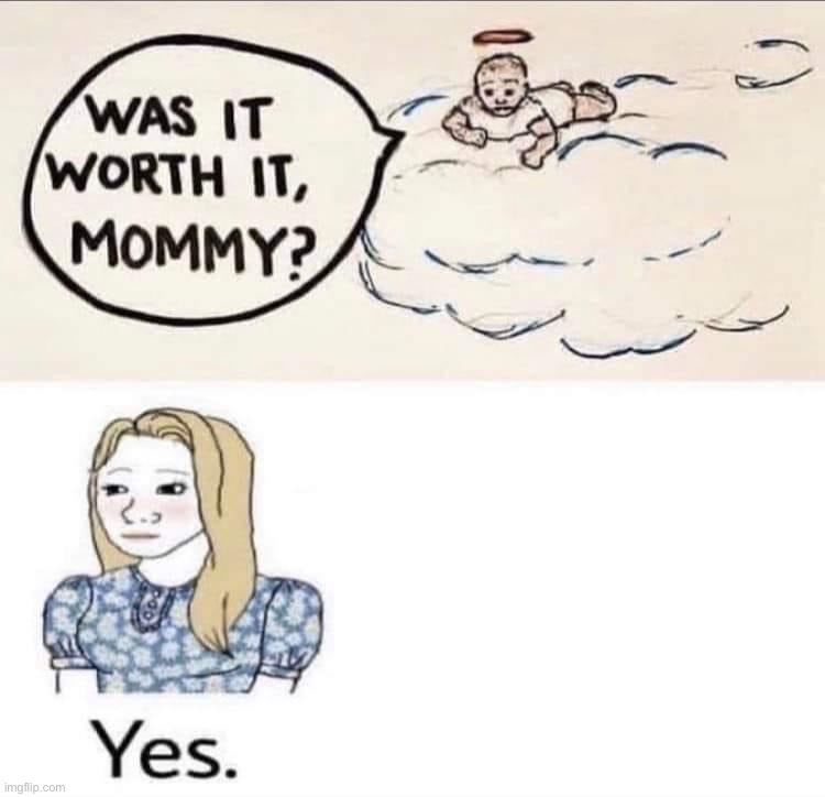 Was it worth it mommy | image tagged in was it worth it mommy | made w/ Imgflip meme maker