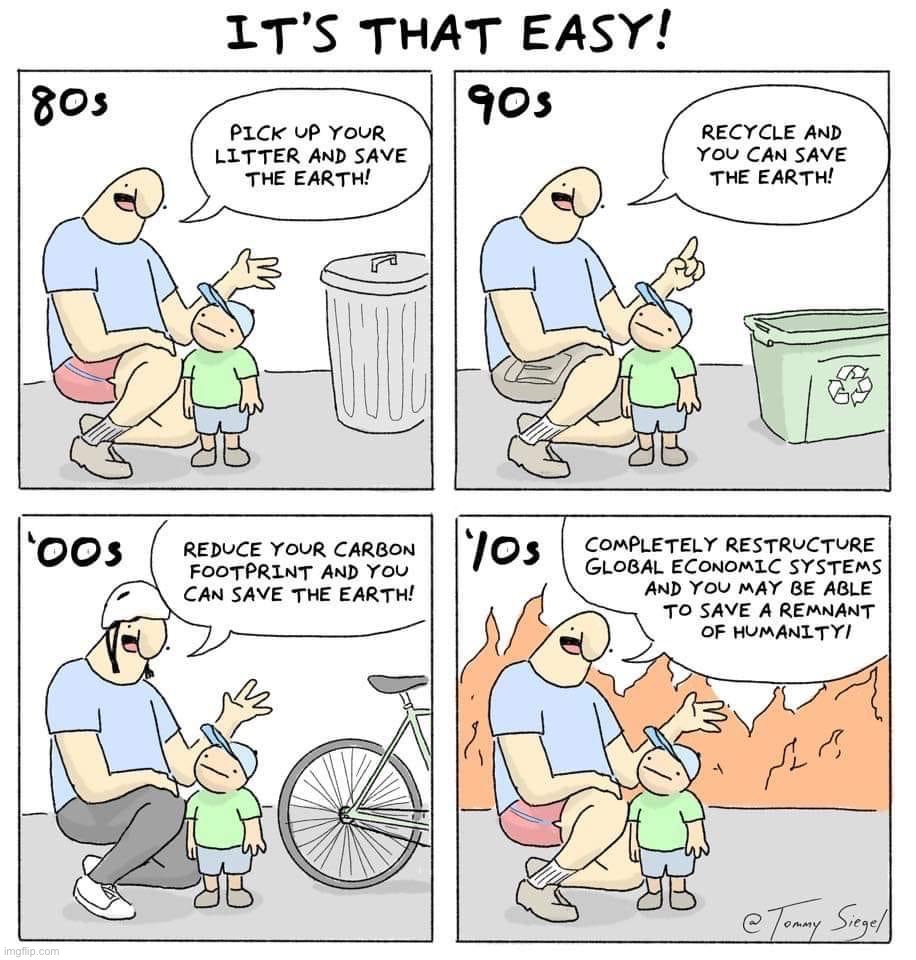 Environmentalism through the years | image tagged in environmentalism through the years,environmental,environment,climate change,global warming,political comic | made w/ Imgflip meme maker