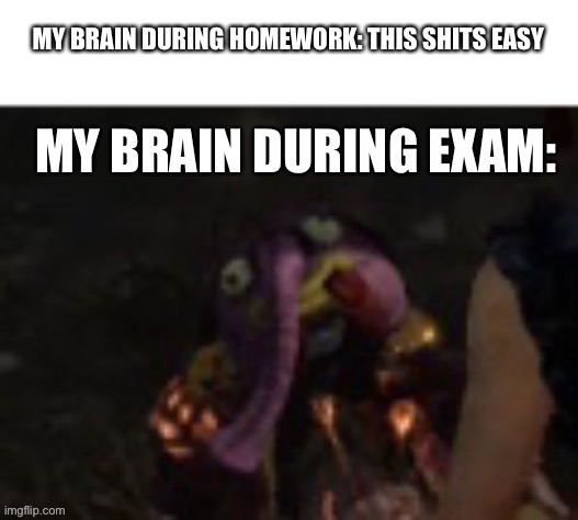 DBD Clown: Brain during exam | image tagged in dead by daylight,exam,funny memes,my brain | made w/ Imgflip meme maker