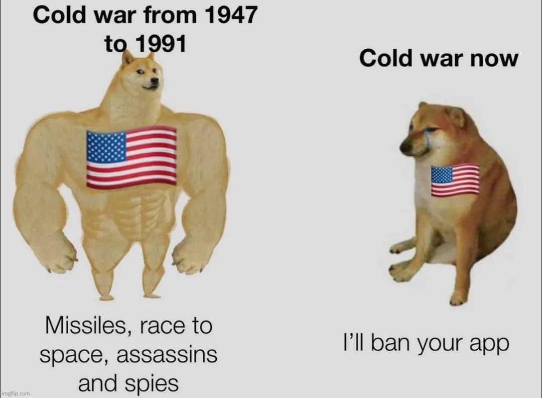 Cold War then and now | image tagged in cold war then and now | made w/ Imgflip meme maker