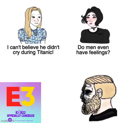do men have feelings | image tagged in do men have feelings,boys vs girls,barney will eat all of your delectable biscuits,e3 | made w/ Imgflip meme maker