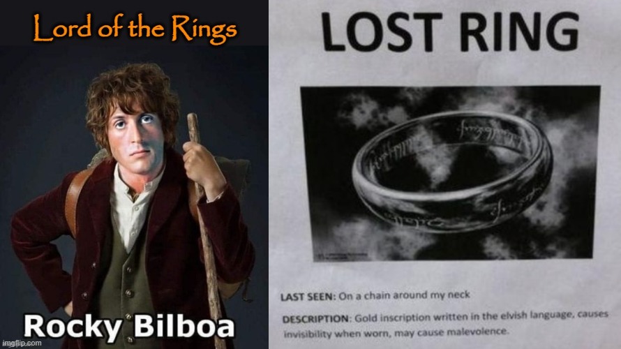 Lost ring ! | image tagged in bilbo - why shouldn t i keep it | made w/ Imgflip meme maker