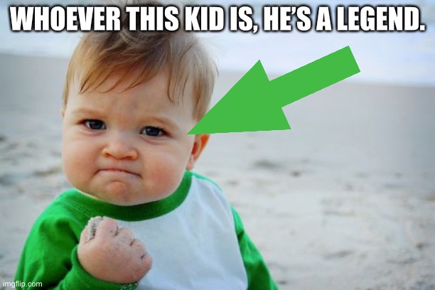 who agrees? |  WHOEVER THIS KID IS, HE’S A LEGEND. | image tagged in memes,success kid original | made w/ Imgflip meme maker