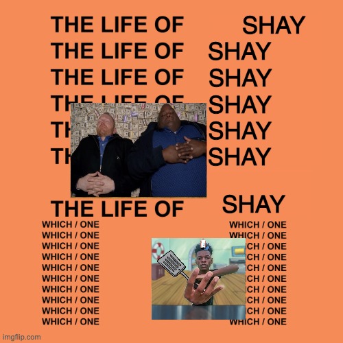 the life of shay | SHAY; SHAY; SHAY; SHAY; SHAY; SHAY; SHAY | image tagged in kanye west | made w/ Imgflip meme maker