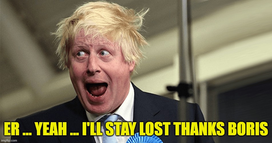 ER ... YEAH ... I'LL STAY LOST THANKS BORIS | made w/ Imgflip meme maker