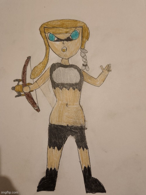 I drew Pacifica holding her tri-stringer | made w/ Imgflip meme maker
