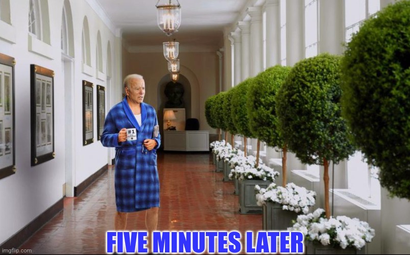 FIVE MINUTES LATER | made w/ Imgflip meme maker