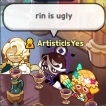 "Rin Is Ugly" -Affogato Cookie Blank Meme Template