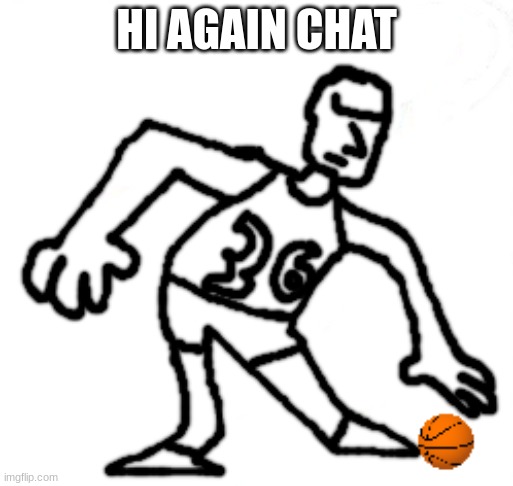 moai ballin | HI AGAIN CHAT | image tagged in moai ballin | made w/ Imgflip meme maker