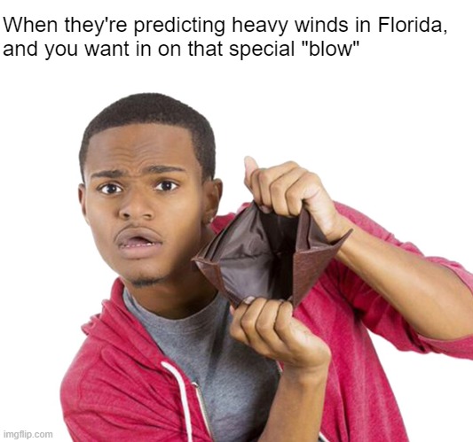 Put 'er there, pal | When they're predicting heavy winds in Florida, 
and you want in on that special "blow" | made w/ Imgflip meme maker