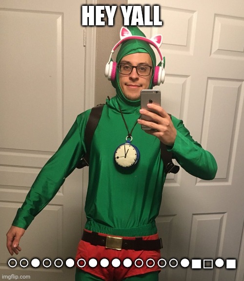 PointCrow Tingle | HEY YALL; ○○●○○●○●●●●○○○○●■□●■ | image tagged in pointcrow tingle | made w/ Imgflip meme maker