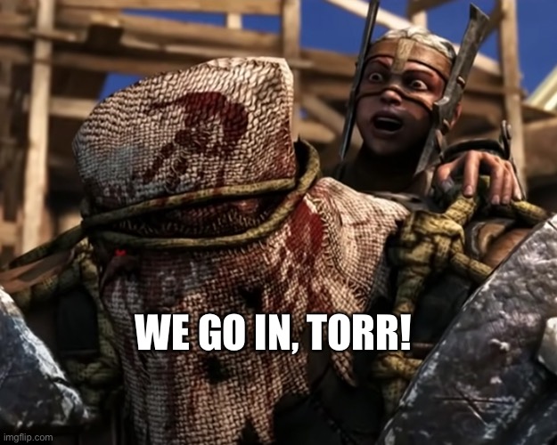 Ferra/Torr | WE GO IN, TORR! | image tagged in lies deceit | made w/ Imgflip meme maker