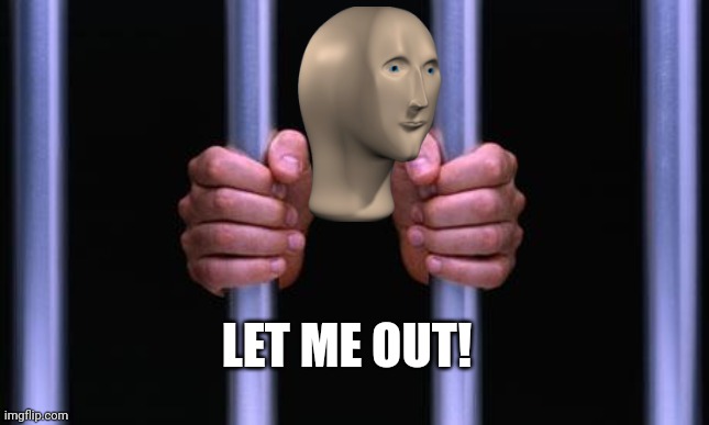 Prison Bars | LET ME OUT! | image tagged in prison bars | made w/ Imgflip meme maker